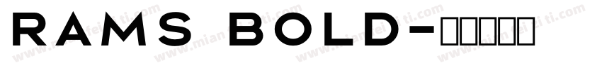 rams bold字体转换